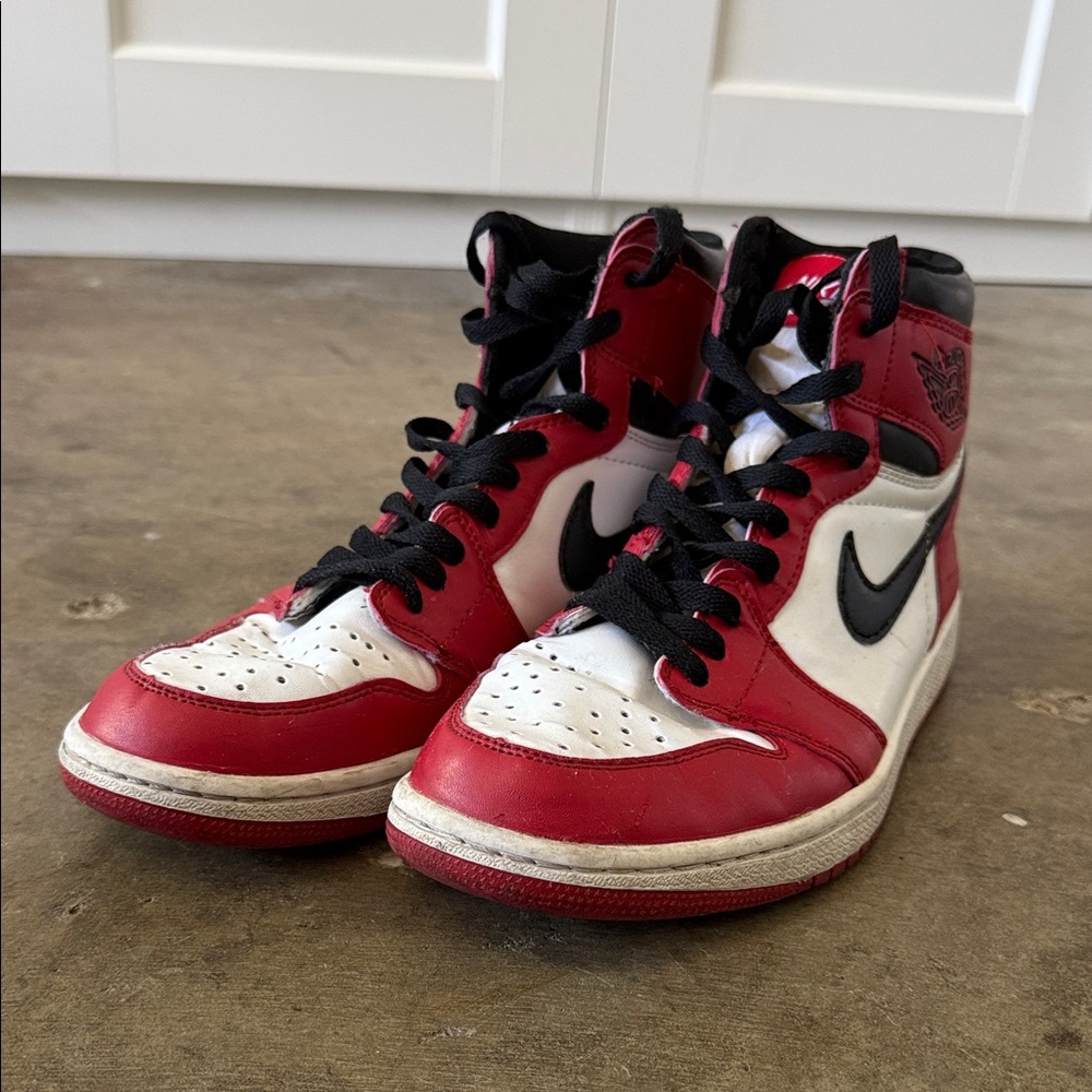 Nike Red, White & Black High-Top Sneakers
